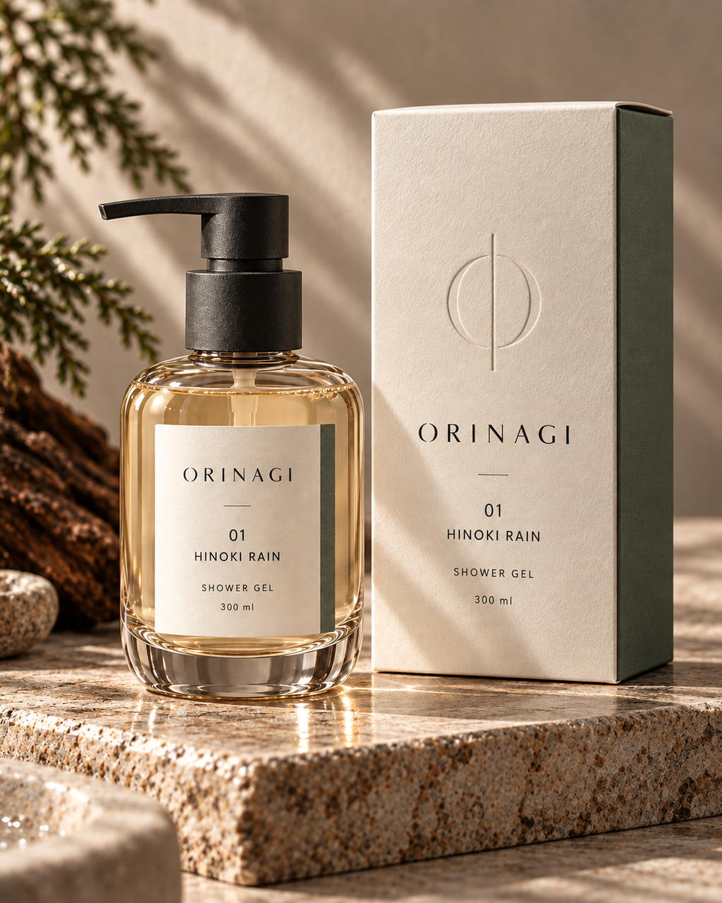 HINOKI RAIN — Shower Gel 300 ml with packaging