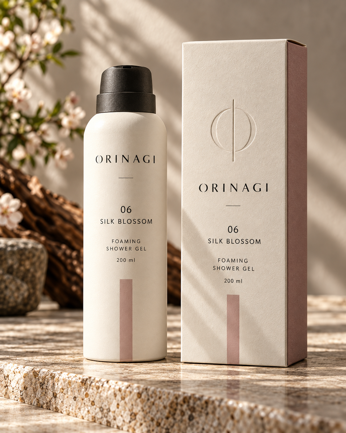 SILK BLOSSOM — Foaming Shower Gel 200 ml with packaging