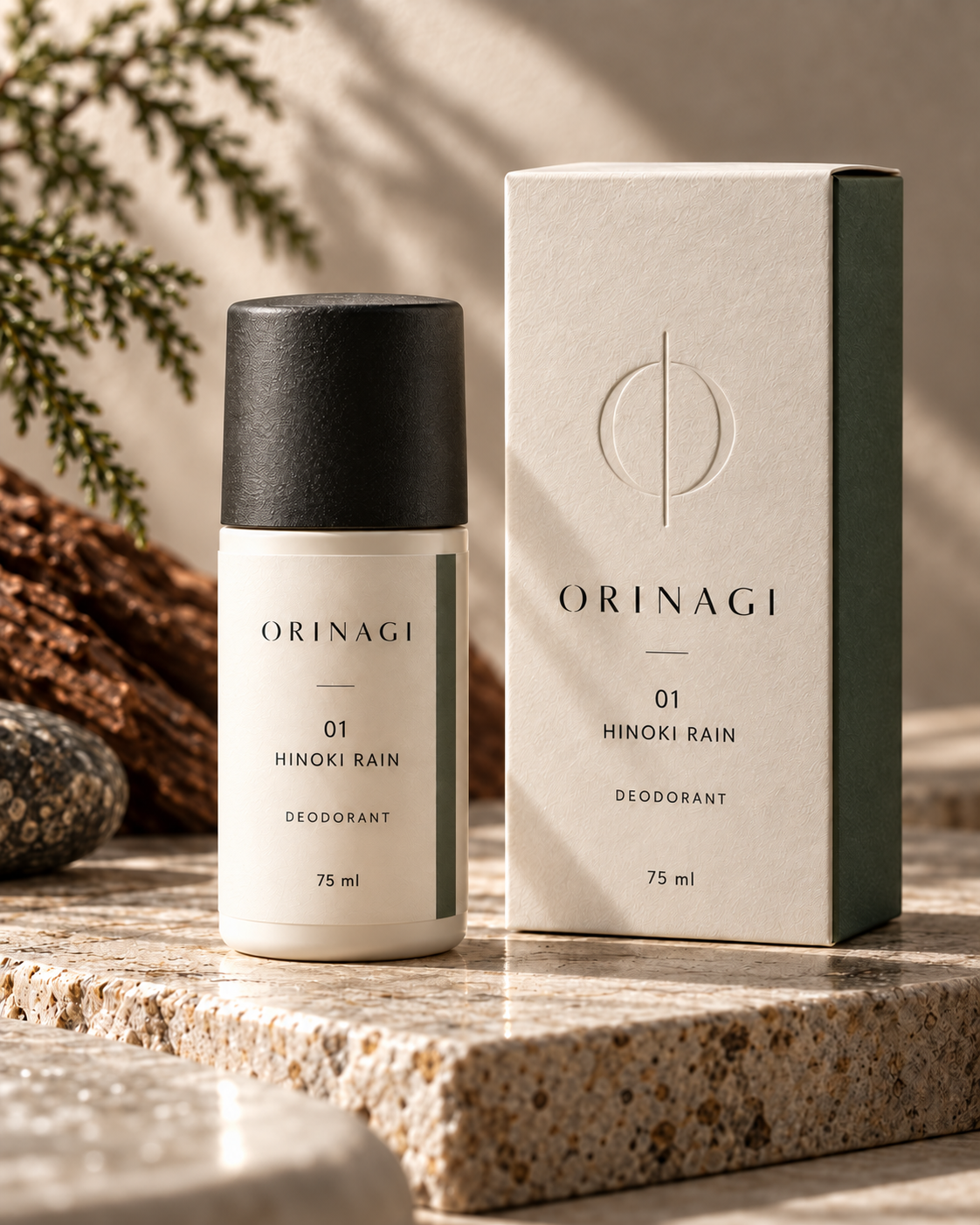 HINOKI RAIN — Deodorant 75 ml with packaging