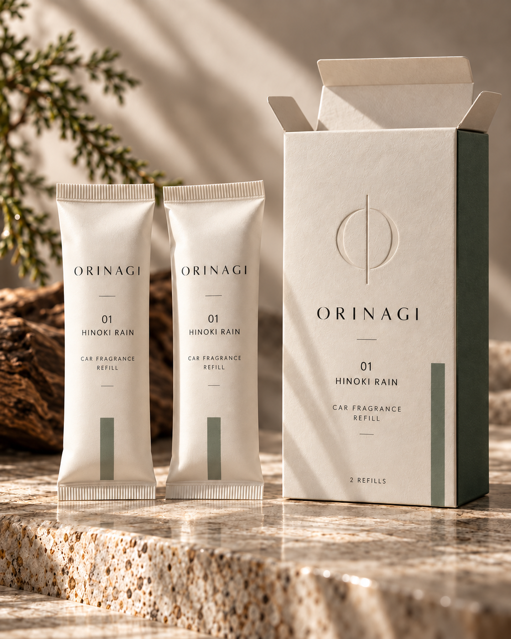 HINOKI RAIN — Car Fragrance Refill 2 REFILLS with packaging