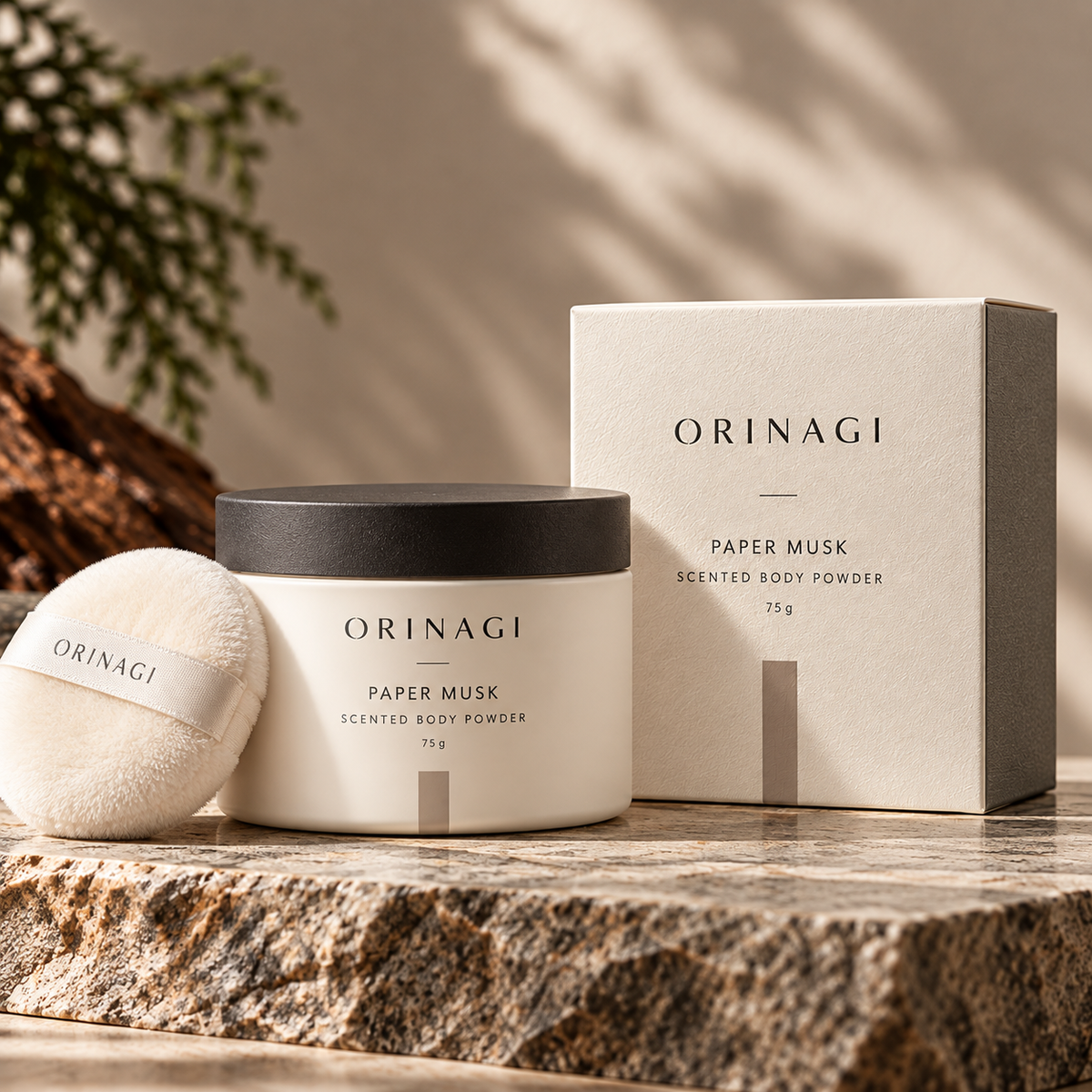 PAPER MUSK — Scented Body Powder — packaging concept