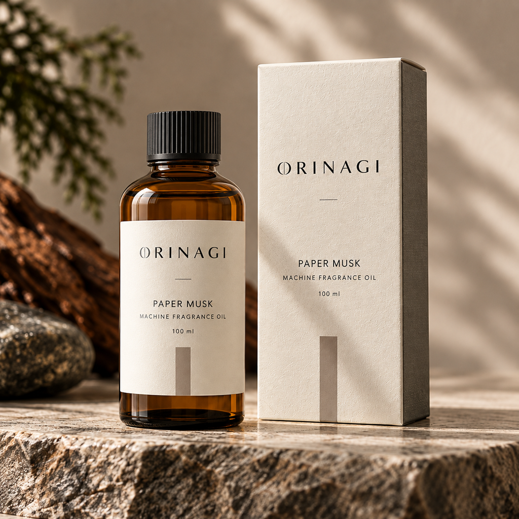 PAPER MUSK — Machine Fragrance Oil — packaging concept