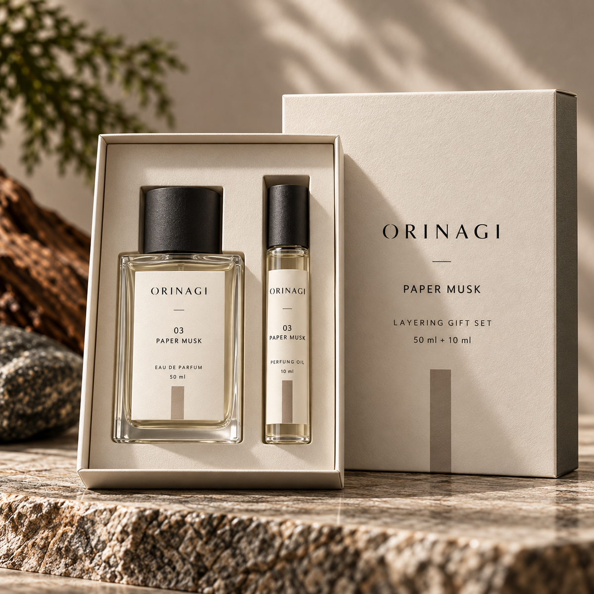 PAPER MUSK — Layering Gift Set — packaging concept