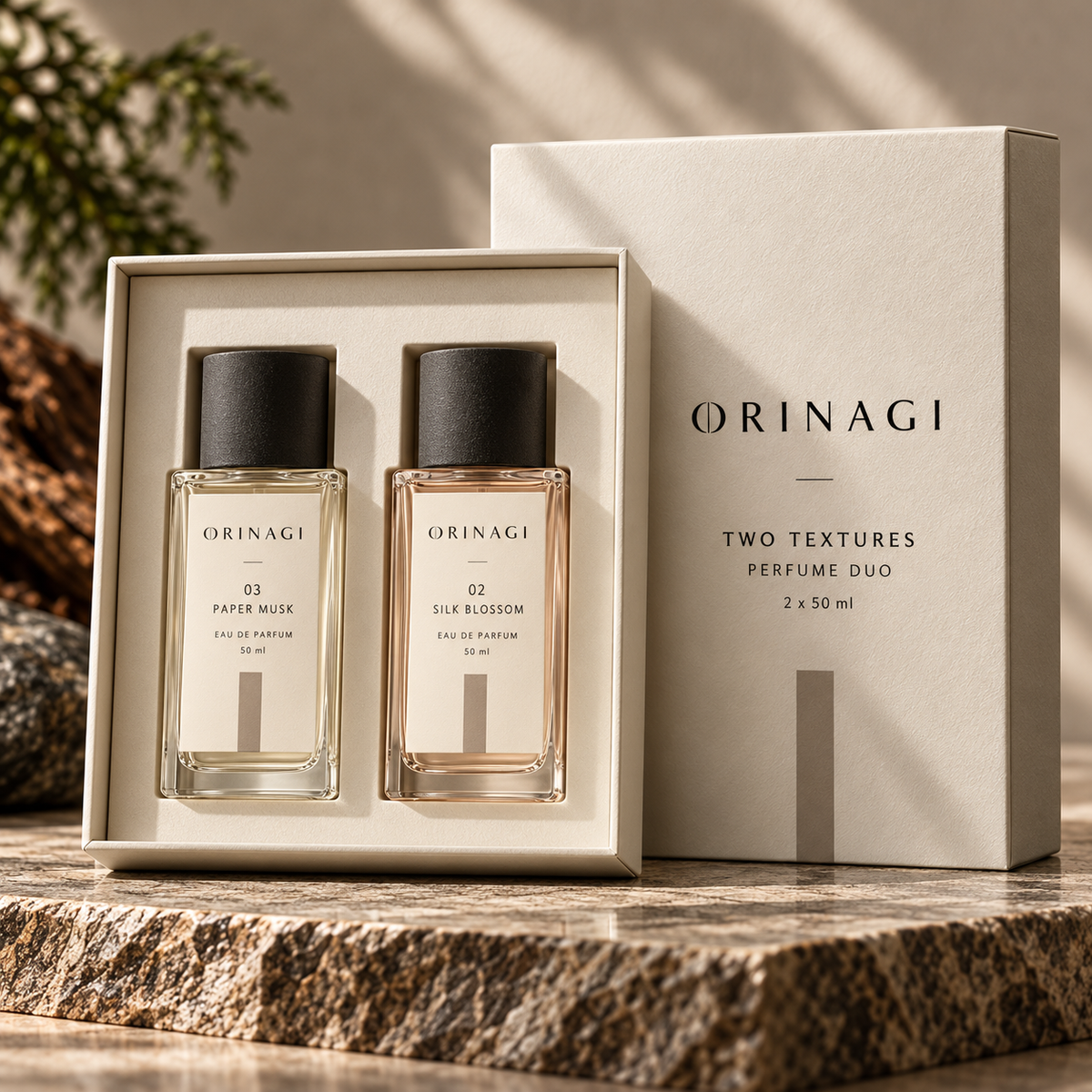 TWO TEXTURES — Perfume Duo — packaging concept
