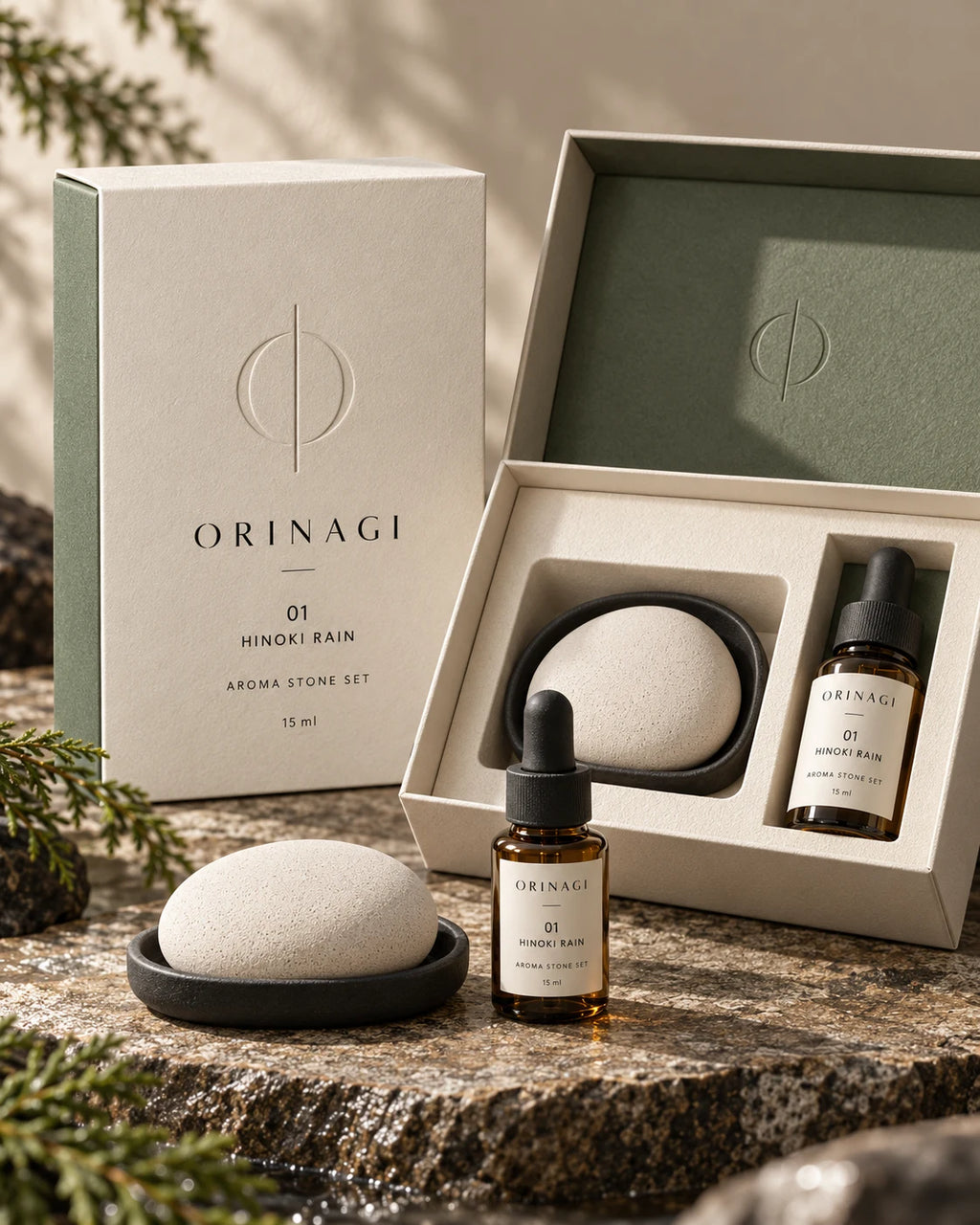 HINOKI RAIN — مجموعة الحجر العطري حجر عطري وزيت