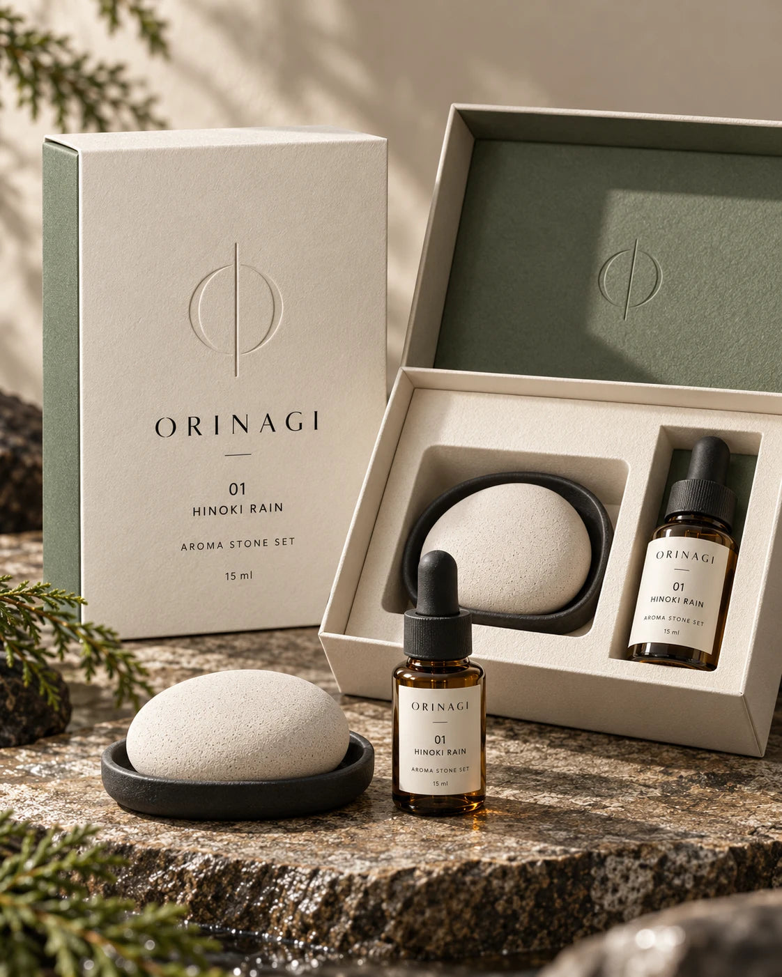 HINOKI RAIN — مجموعة الحجر العطري حجر عطري وزيت