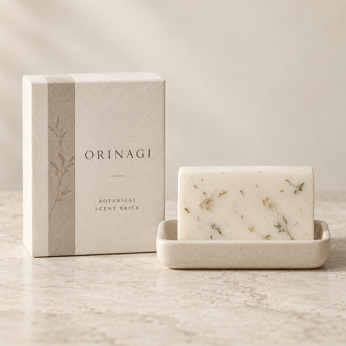 ORINAGI Botanical Scent Brick — product design concept