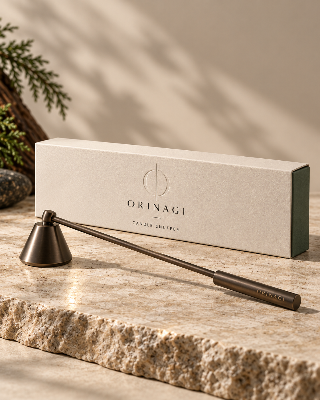 ORINAGI Candle Snuffer — packaging concept