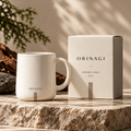ORINAGI Ceramic Mug — packaging concept