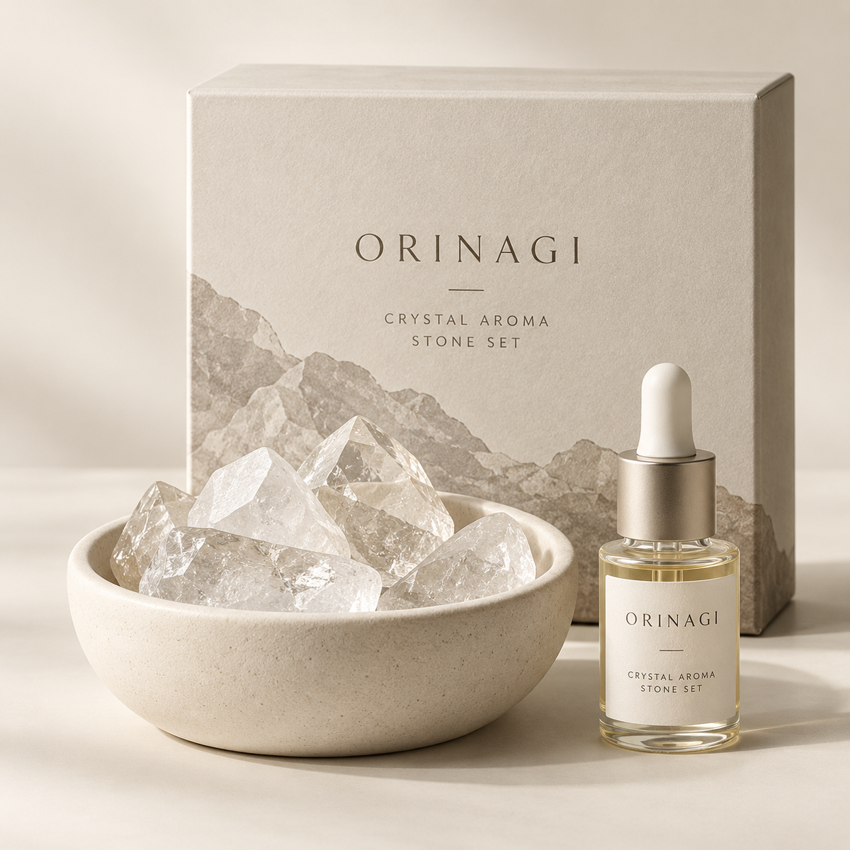 Crystal Aroma Stone Set — packaging concept
