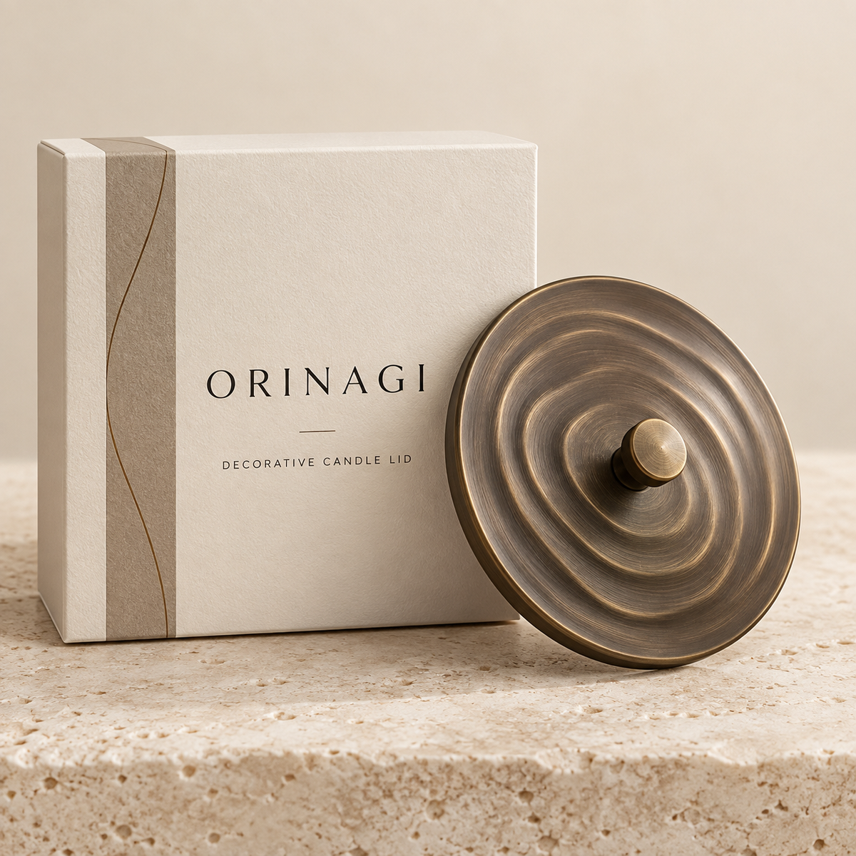 ORINAGI Decorative Candle Lid — product design concept