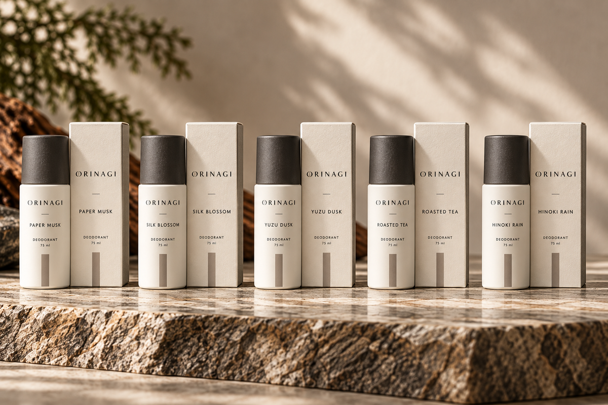 ORINAGI Deodorant scent collection — packaging concepts; sold individually