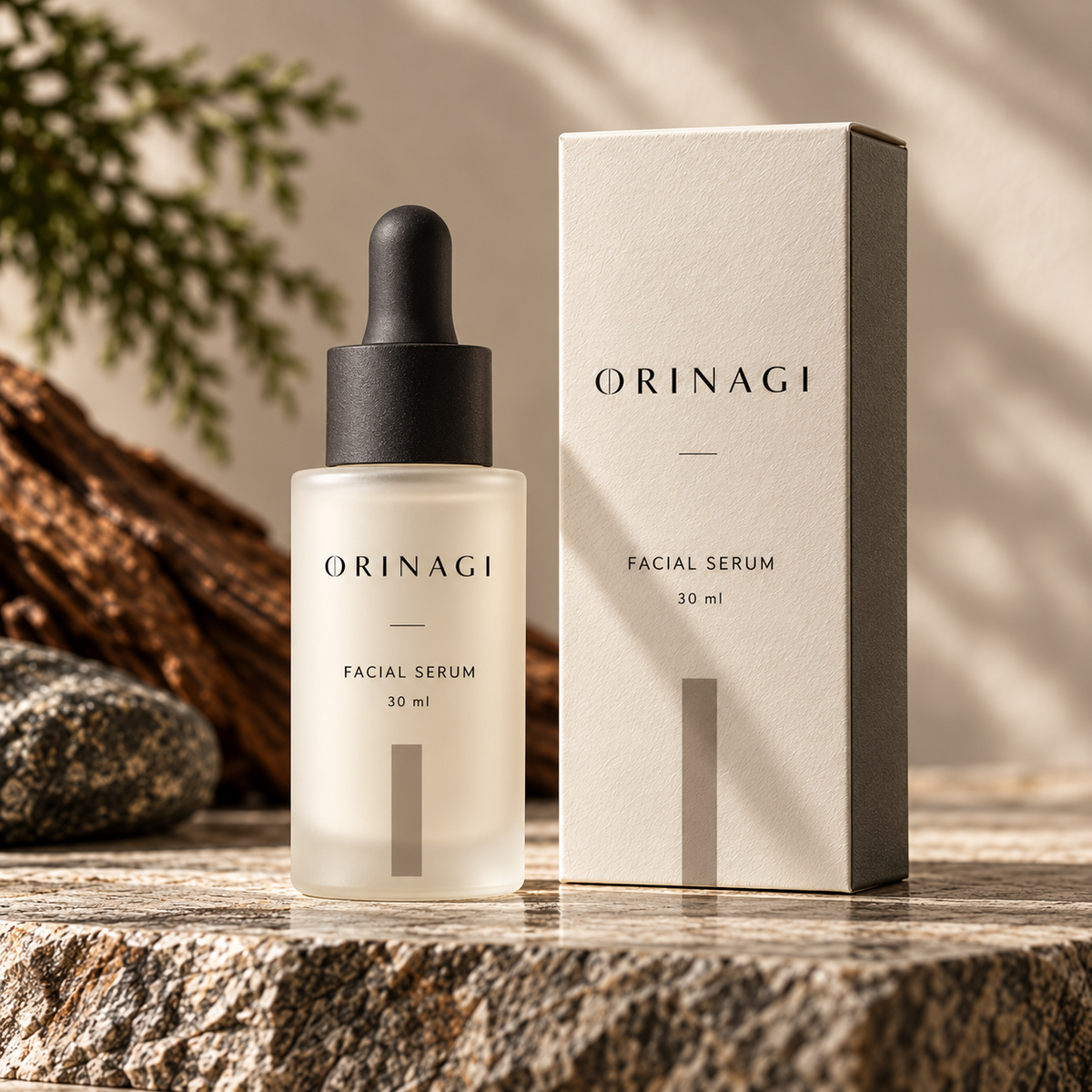ORINAGI Facial Serum — packaging concept
