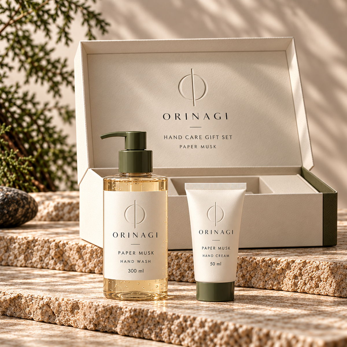ORINAGI Hand Care Gift Set packaging concept