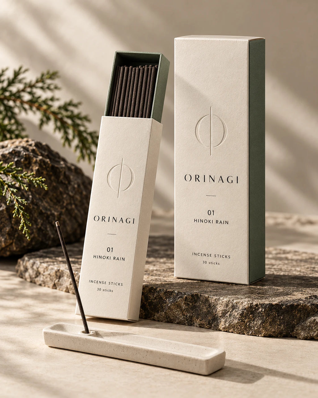 HINOKI RAIN — أعواد البخور 30 عوداً مع حامل