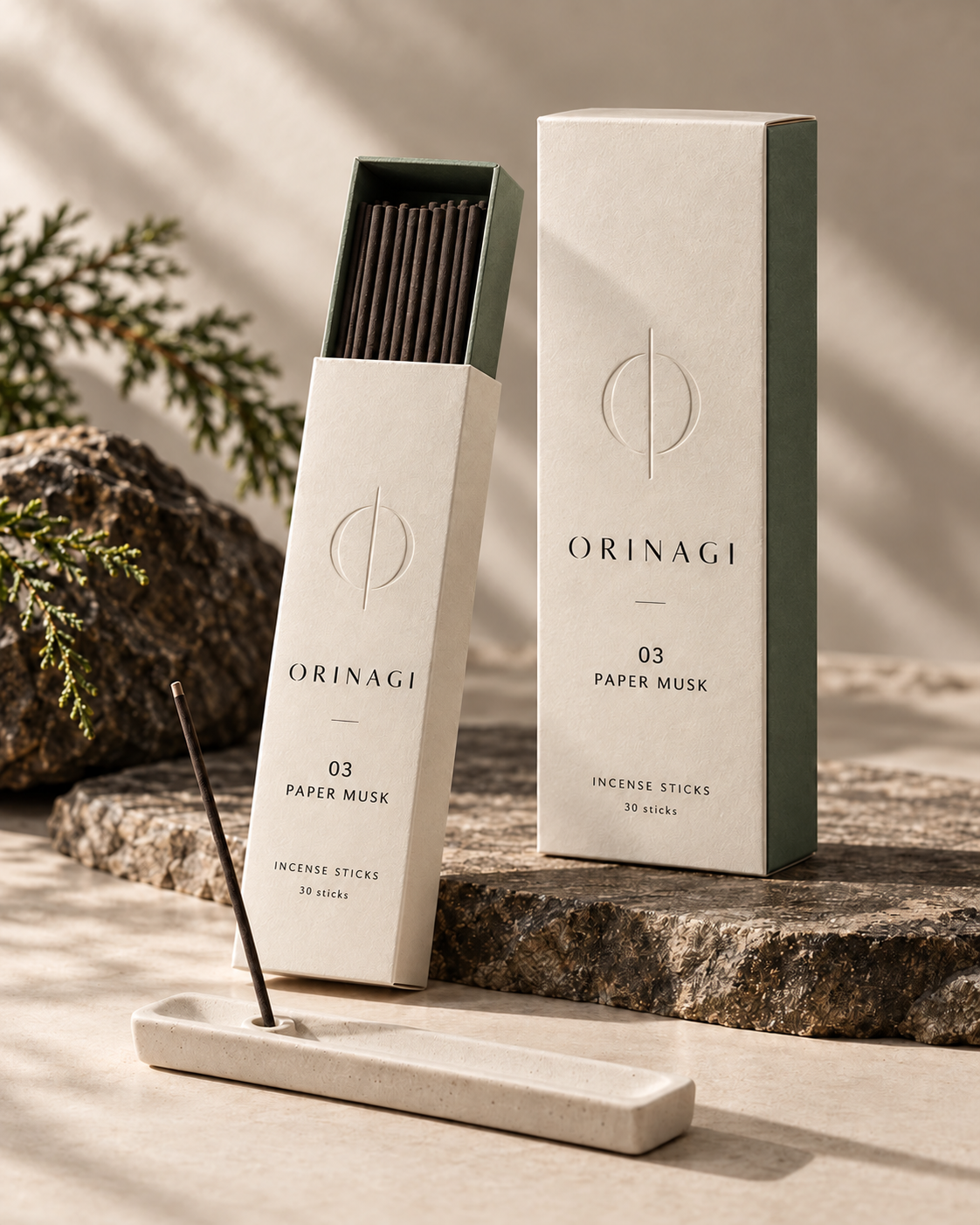ORINAGI Incense with Holder — PAPER MUSK