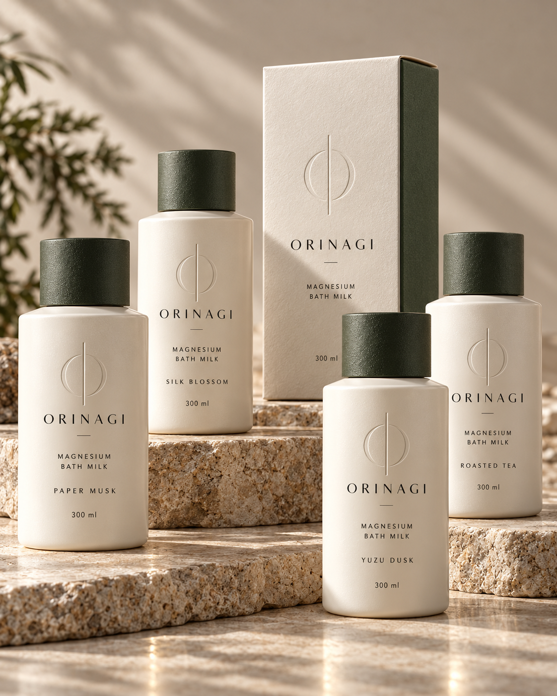 ORINAGI Magnesium Bath Milk — packaging concept