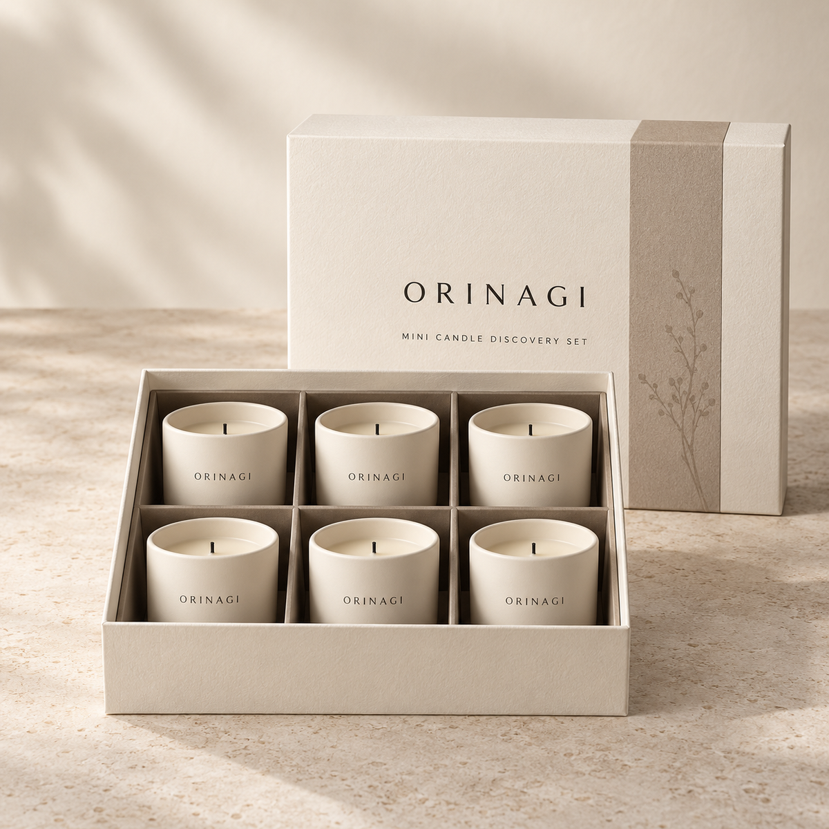 ORINAGI Mini Candle Discovery Set — product design concept