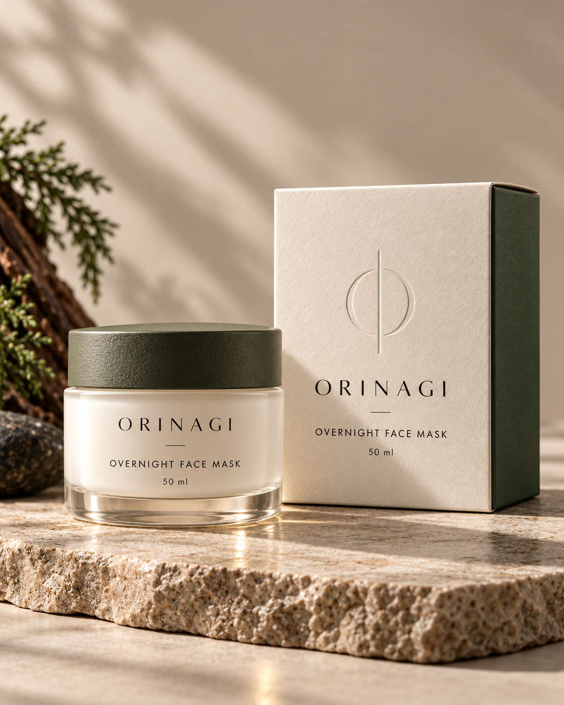 ORINAGI Overnight Face Mask — packaging concept