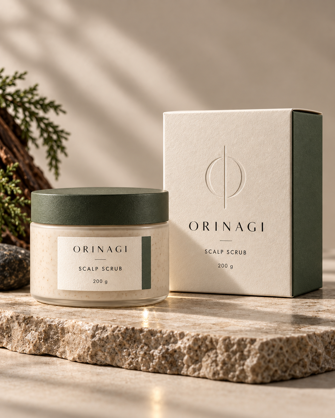 ORINAGI Scalp Scrub — packaging concept