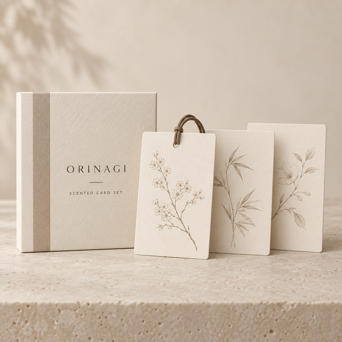 ORINAGI Scented Card Set — product design concept