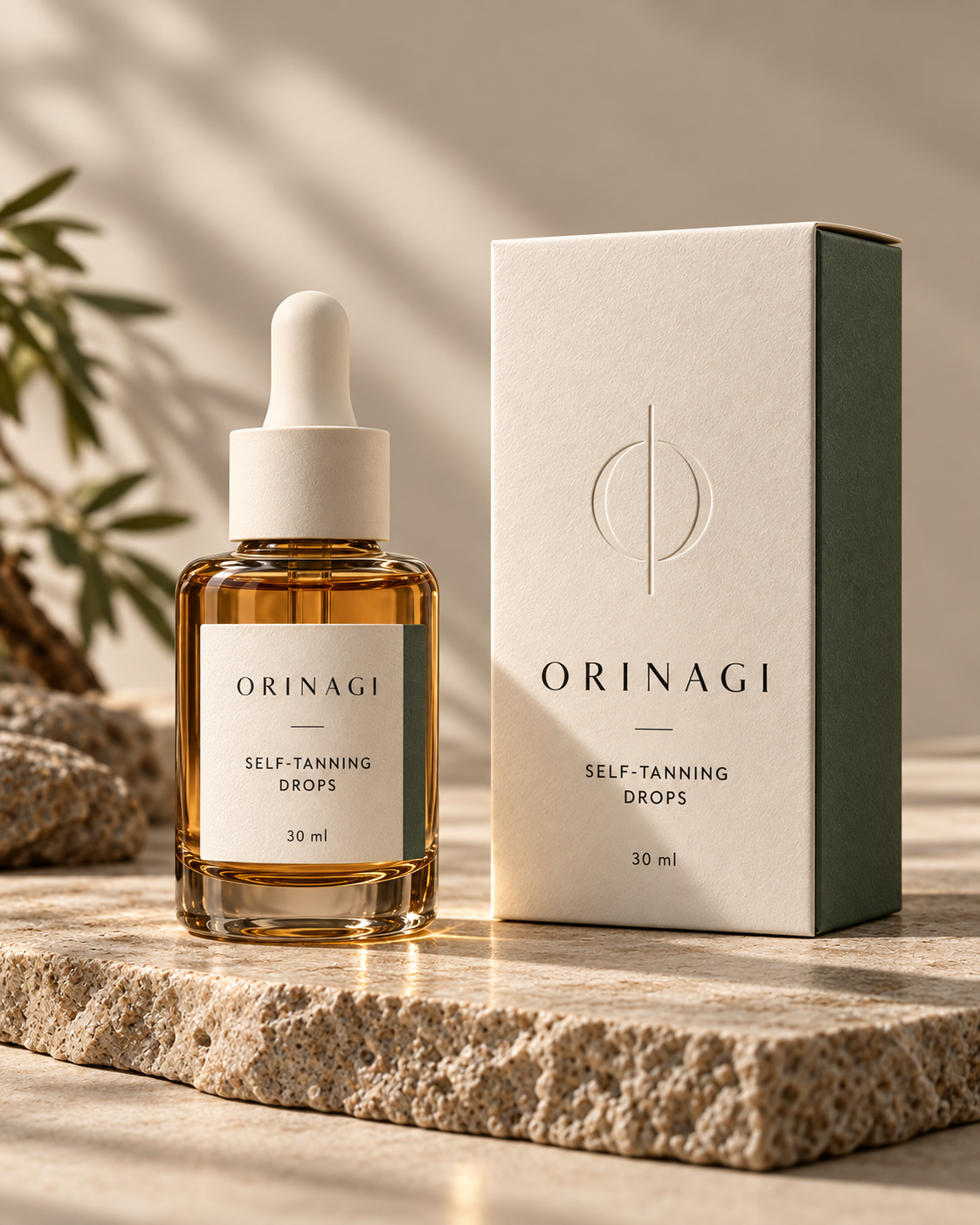 ORINAGI Self-Tanning Drops — packaging concept