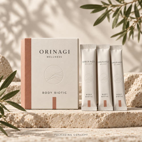 ORINAGI Wellness BODY BIOTIC — packaging concept