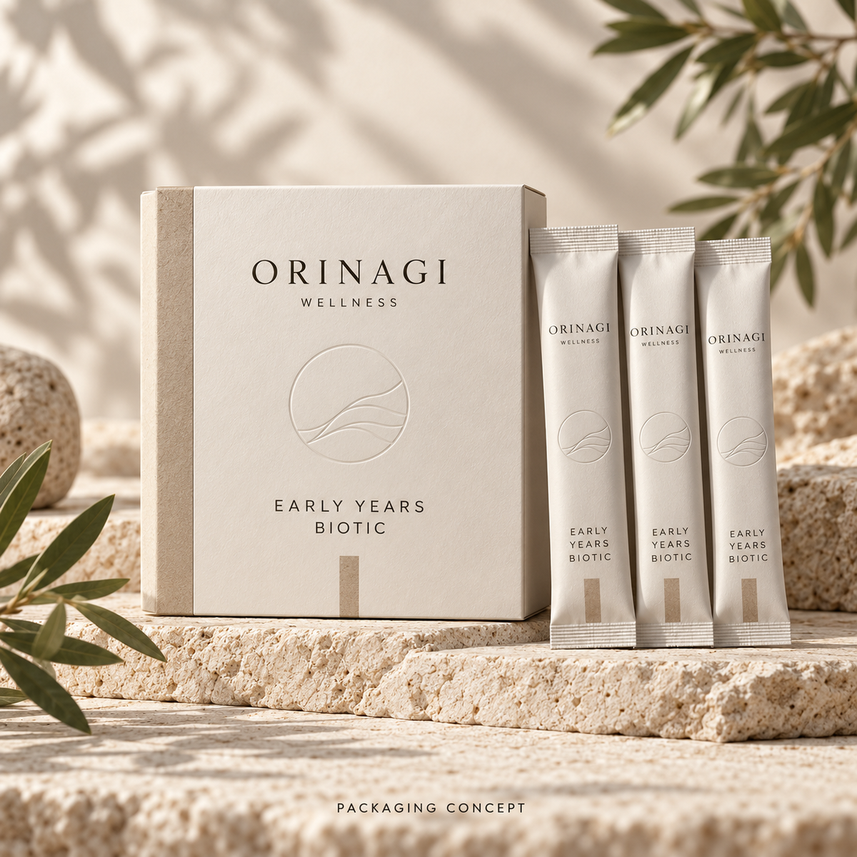 ORINAGI Wellness EARLY YEARS BIOTIC — packaging concept