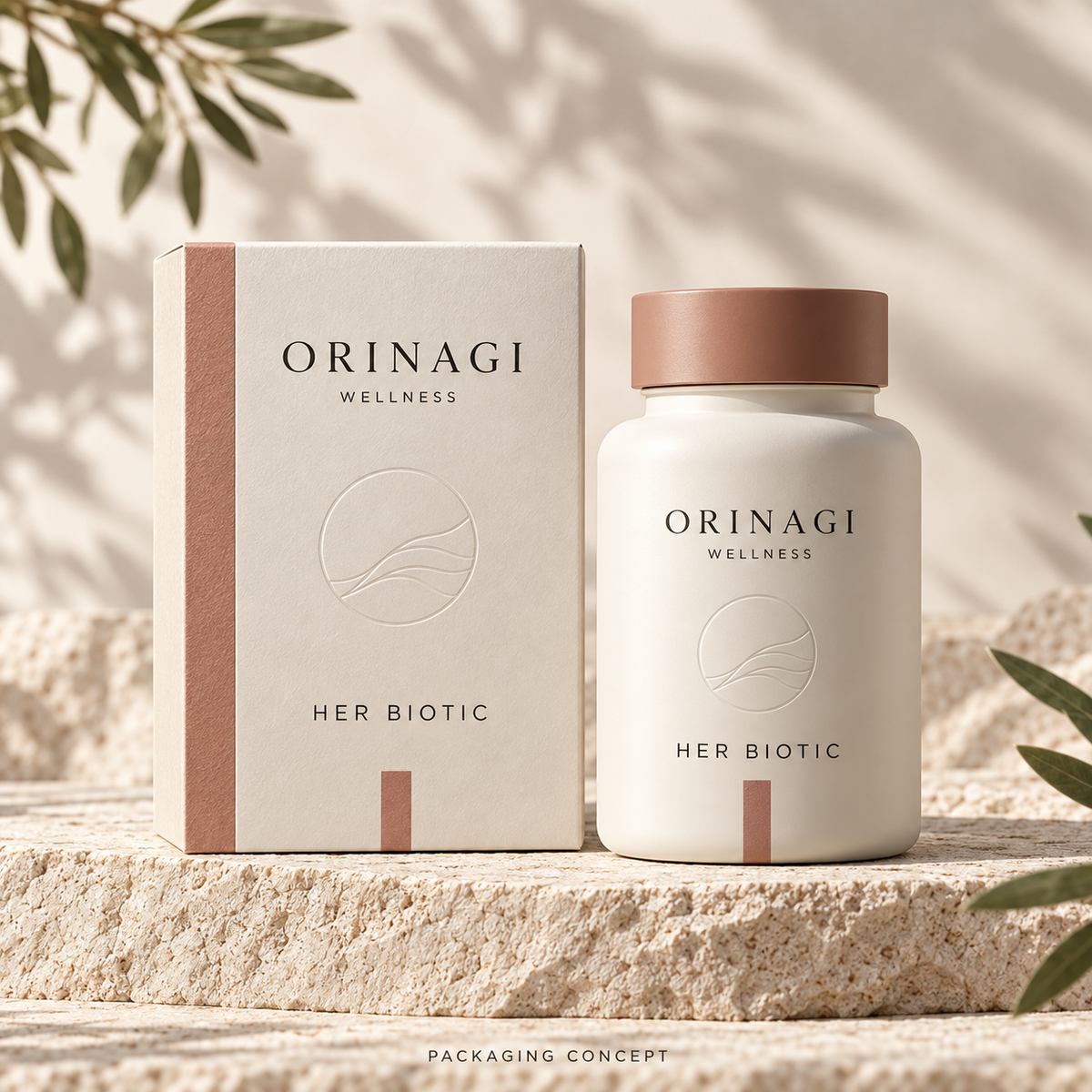 ORINAGI Wellness HER BIOTIC — packaging concept