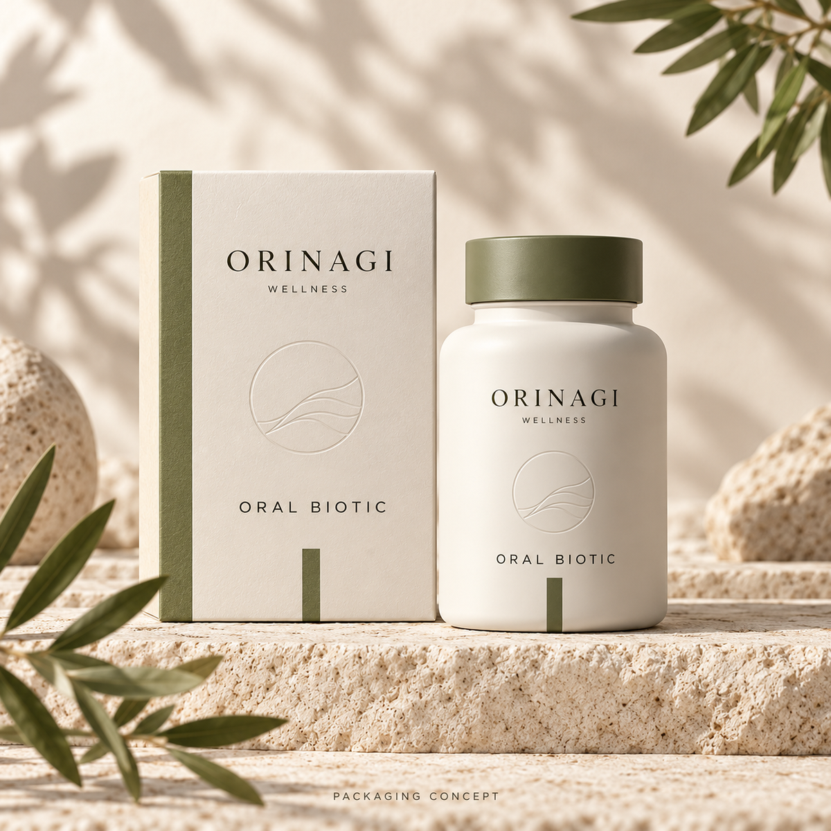 ORINAGI Wellness ORAL BIOTIC — packaging concept